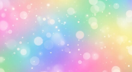 Dreamy pastel bokeh background with shimmering sparkles creates a magical, ethereal atmosphere perfect for celebrations and fantasy themes