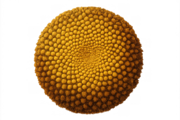 Sunflower intricate pattern and texture macro close-up view showing fibonacci spiral and natural design