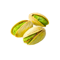 Fresh Green Pistachio Nuts in Open Shells