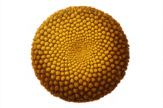 Sunflower intricate pattern and texture macro close-up view showing fibonacci spiral and natural design