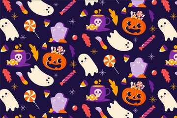 halloween seamless pattern