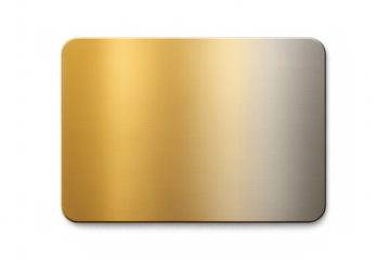 Golden silver brush metal gradient plate with transparent background