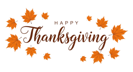 Happy thanksgiving greeting with autumn leaves for seasonal celebrations and festive holiday designs this fall season