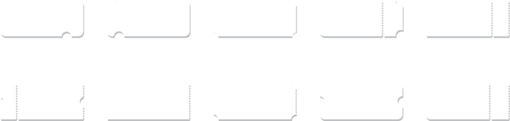 Blank ticket templates arranged on transperent background for design purposesShopping promotion coupons.,for voucher,etc.,vector design
