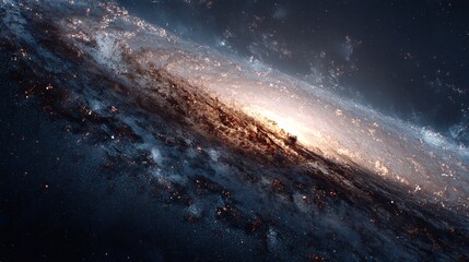 Vast cosmic swirl of a luminous galaxy ablaze with millions of stars, inspiring awe and wonder of the universe's grand scale