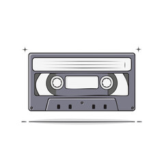 Obraz premium A single retro cassette tape, a nostalgic reminder of music from analog recordings on a compact, portable medium.