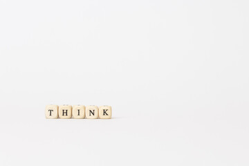 Wooden letter blocks spelling 