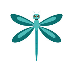 Elegant Dragonfly Insect Vector Illustration for Nature and Summer Themes