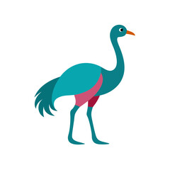 Obraz premium Unique Emu Bird Cartoon Vector Illustration for Australian Wildlife