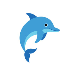 Playful Dolphin Marine Mammal Vector Illustration for Ocean Themes