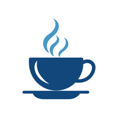 Hot Teacup with Steam Icon Vector Illustration for Beverages and Warmth