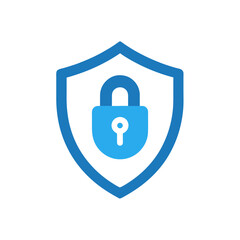 Shield Lock Icon Vector Illustration for Security and Protection Concepts