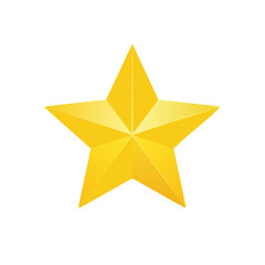 Brilliant Golden Star Symbol Shining Brightly Festive Celebration and Holiday Icon