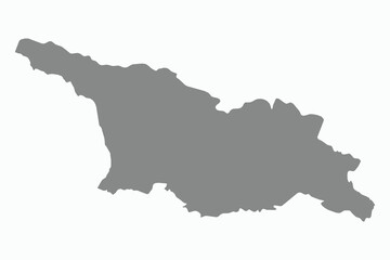 Vector graphic artwork suitable for print and web containing flat detailed map of GEORGIA
