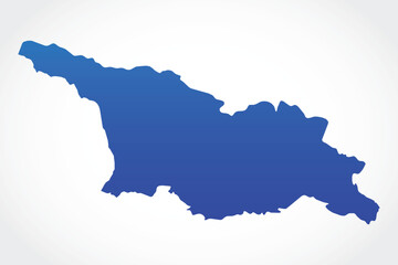 Fototapeta premium Vector graphic artwork suitable for print and web containing flat detailed map of GEORGIA