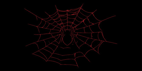 A macro closeup of an arachnid's wet cobweb in the morning nature is a glistening net of dew drops and texture that acts as an intricate trap for an insect