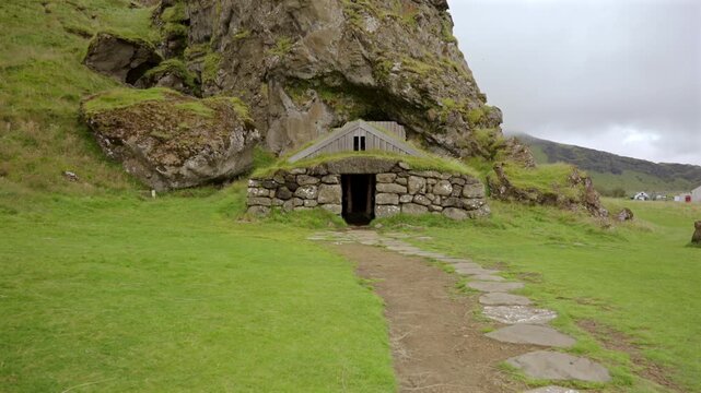 Stone Path Leading to Old Cave House