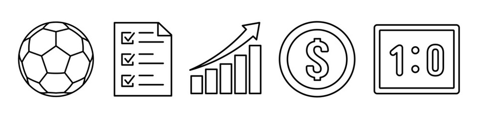 soccer betting icon. soccer bet symbol.