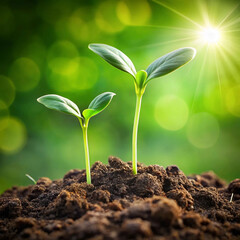 A stock photo of two green sprouts, symbolizing new growth