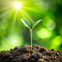 A stock photo of two green sprouts, symbolizing new growth