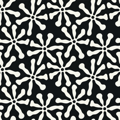 Fototapeta premium Vector seamless pattern. Modern floral texture. Stylish abstract background. Can be used as swatch in Illustrator. Minimalist spotty flowers.