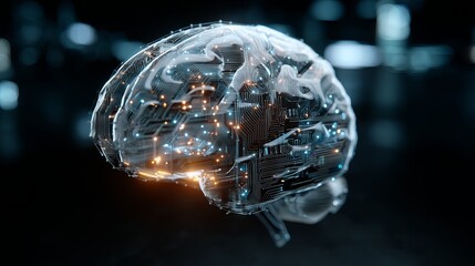 Stunning futuristic brain design showcasing innovation, creativity, and intelligence for cutting-edge AI projects and modern technology concepts