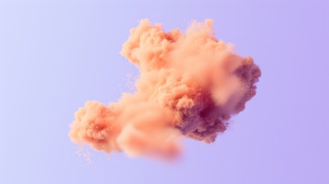 Pink Cloud Formation on Light Blue Background Abstract Artistic Nature
