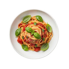 3D pasta bolognese without background isolated