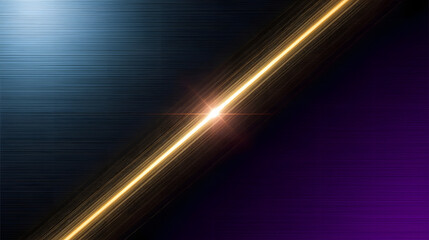 Dynamic glowing light streak illuminates brushed metal surface with vibrant blue to purple gradient