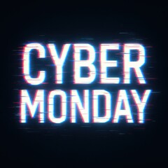 Obraz premium Cyber Monday Glitch Effect Poster