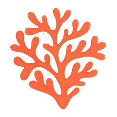Obraz premium PNG Vibrant coral silhouette illustration.