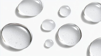 Water Droplet Symphony: A macro perspective on translucent droplets, each a miniature world reflecting light and form, offering a sensory and visual delight.