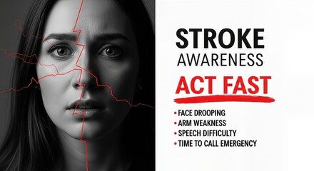 Crucial stroke awareness campaign, highlighting immediate signs of brain attack. Recognizing ischemic, hemorrhagic, or transient ischemic events swiftly prevents grave damage.