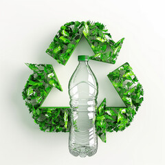 Grafika ze znakiem recyklingu i systemem kaucyjnym opakowań, promująca recykling, ochronę środowiska i odpowiedzialne gospodarowanie odpadami.