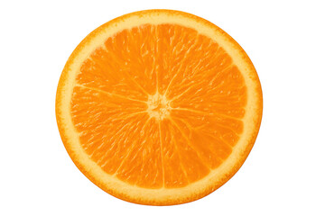 Orange fruit slice showing juicy pulp, vitamin c, healthy eating, and fresh organic citrus produce with transparent background
