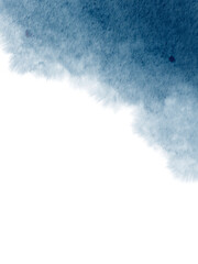 Blush blue watercolor stains Paint stroke hand drawn for illustration design, invitation and birthday .Abstract watercolor background.