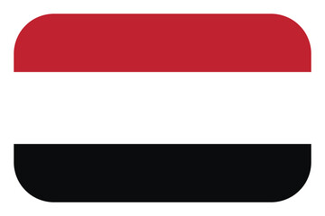 Flag of Yemen. National symbol in official colors. Template icon. Abstract vector background.