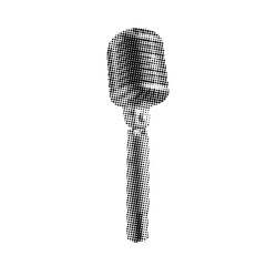 vintage microphone Halftone