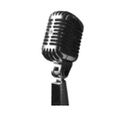 Halftone of a Retro Microphone