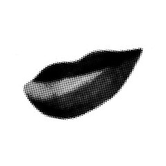 Halftone Mouth Retro Expression