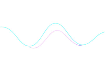 Neon Glowing Wave Line Curving Across Transparent Background – Banner Header Design Element