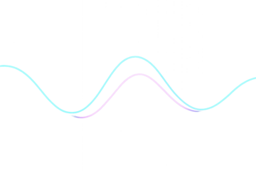 Neon Glowing Wave Line Curving Across Transparent Background – Banner Header Design Element
