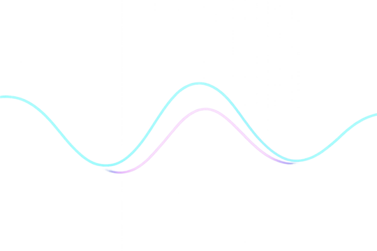 Neon Glowing Wave Line Curving Across Transparent Background – Banner Header Design Element