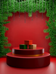 3d abstract product background for Valentine and Christmas