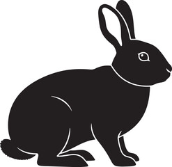 Rabbit silhouette cuteness a fluffy animal friend design for easter holiday and spring celebrations wildlife black shape symbol
