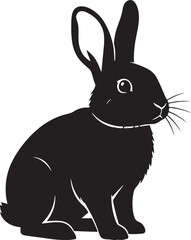 Charming silhouette of a leaping rabbit a delightful and simple image depicting playful wildlife perfect for diverse design applications and creative projects
