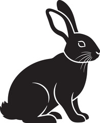 Rabbit silhouette image perfect for printing or digital design use a beautiful easter bunny outline a symbol of spring and life
