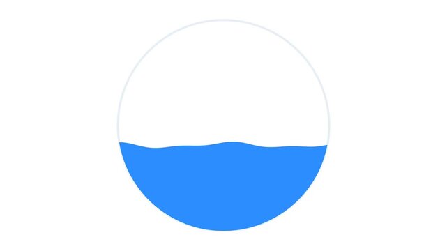 Static circle shape filled with liquid that gently dissolves, symbolizing harmony, natural rhythm, and cyclical flow in abstract minimal style.
