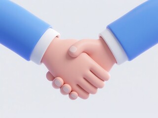 A visual of two hands shaking symbolizing business cooperation and the start of a professional partnership.