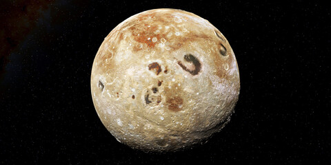 Oberon Uranus Moon - Oberon is the outermost and second-largest major moon of the planet Uranus. © Catmando